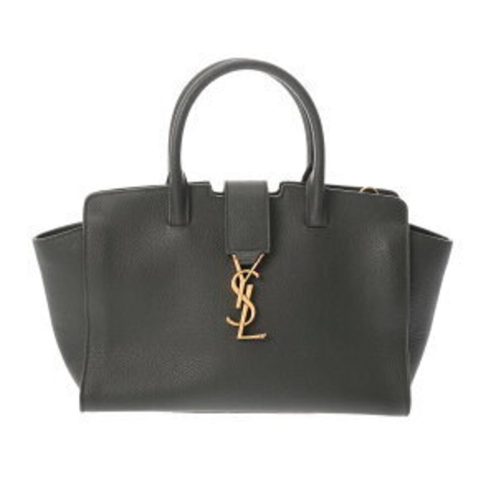 Saint Laurent Downtown Baby Handbag Gray Grain Leather Bag